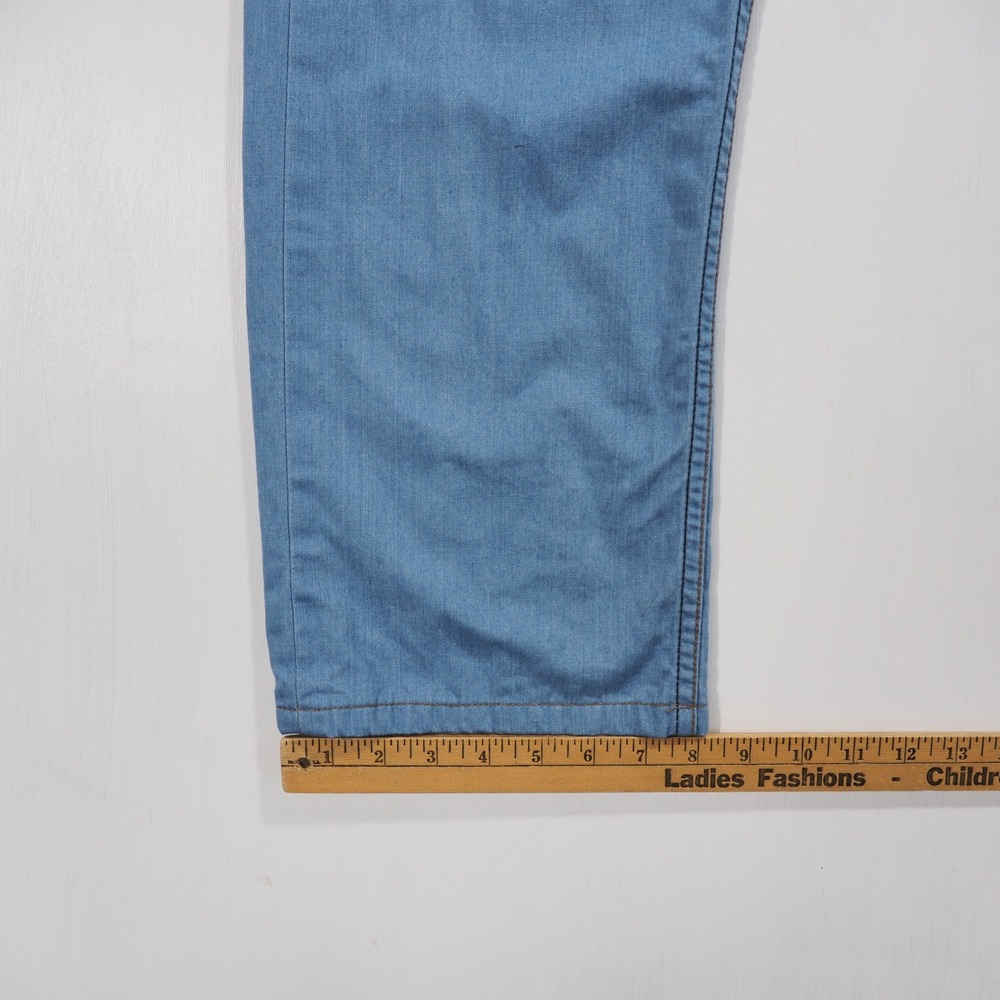 Gustin Jeans Mens 37 Blue Selvedge Straight Fit Lightweight Denim Button Fly - Picture 12 of 16